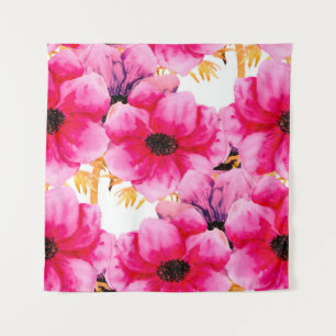 Watercolor flower seamless pattern background,beau tapestry