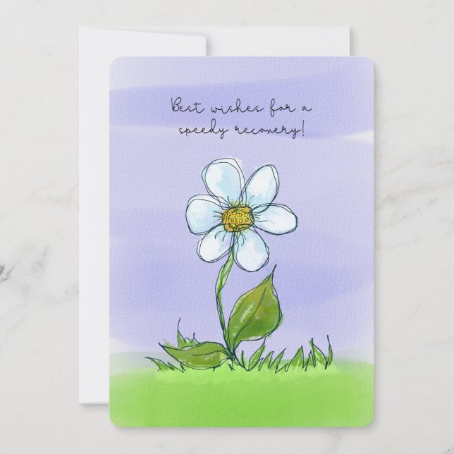 Watercolor Flower Speedy Recovery Get Well Soon (Front)