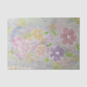 Watercolor flower tissue paper