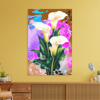 watercolor flower Wall art