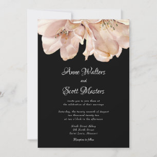 Watercolor Flower Wedding Invitation