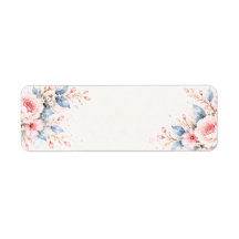 Watercolor Flower Wedding Return Address Labels Du
