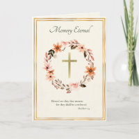 Watercolor Flower Wreath Orthodox Sympathy