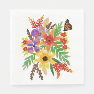 Watercolor Flowers 02  Luncheon Paper Napkins