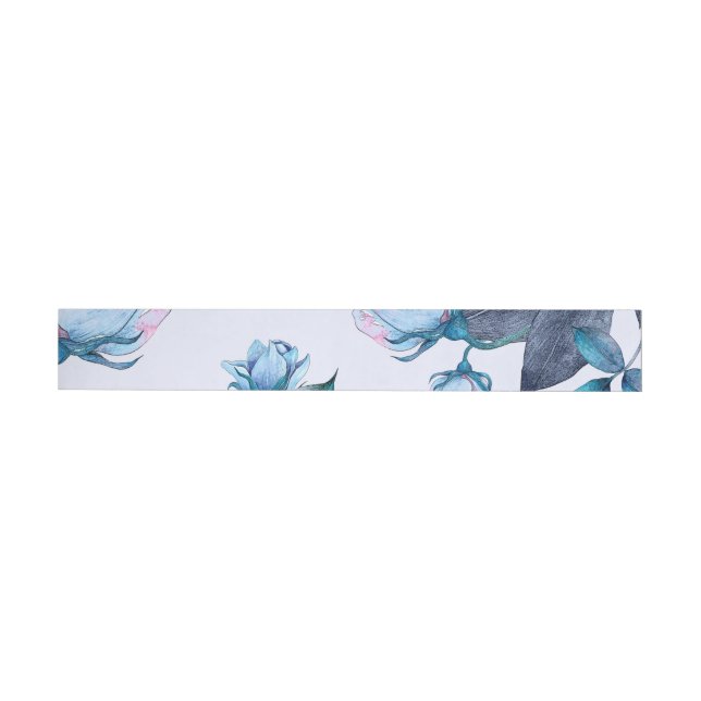 Watercolor Flowers 10 Wrap Around Label (Individual)