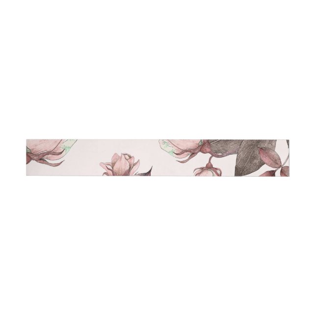 Watercolor Flowers 11 Wrap Around Label (Individual)