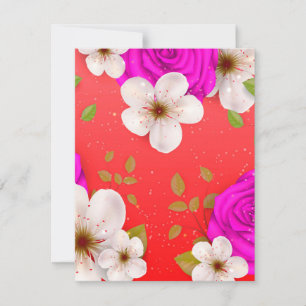 Watercolor Flowers 14 Card