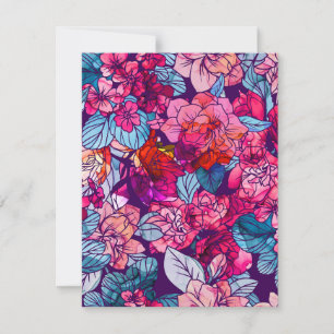 Watercolor Flowers 16 Card