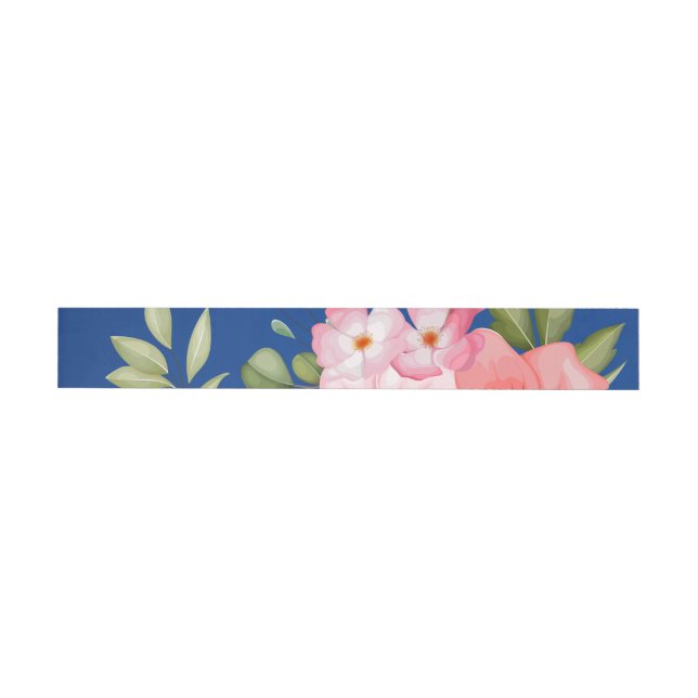 Watercolor Flowers 21 Wrap Around Label (Individual)