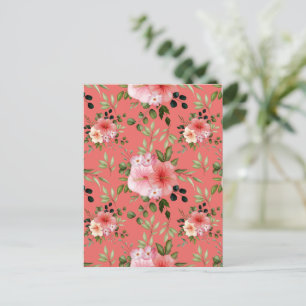 Watercolor Flowers 26 Postcard
