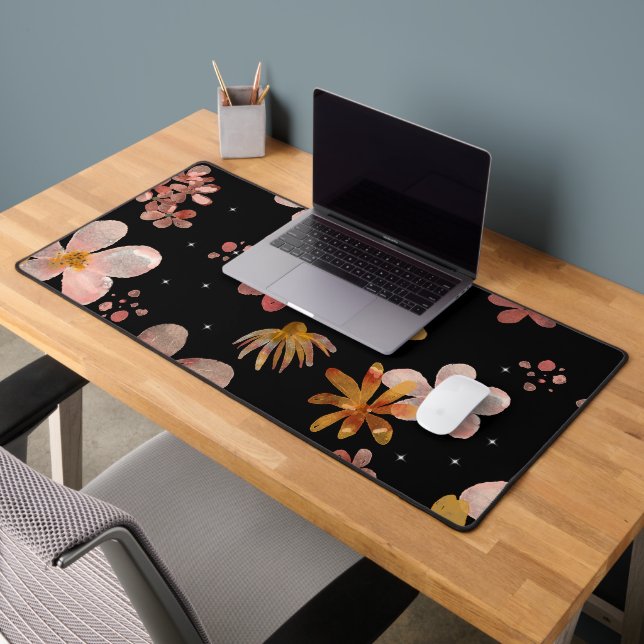Watercolor Flowers 2 Desk Mat (Office 2)