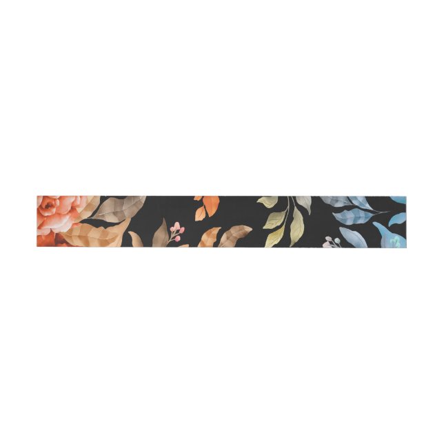 Watercolor Flowers 4 Wrap Around Label (Individual)