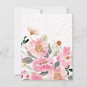 Watercolor Flowers 5 Card