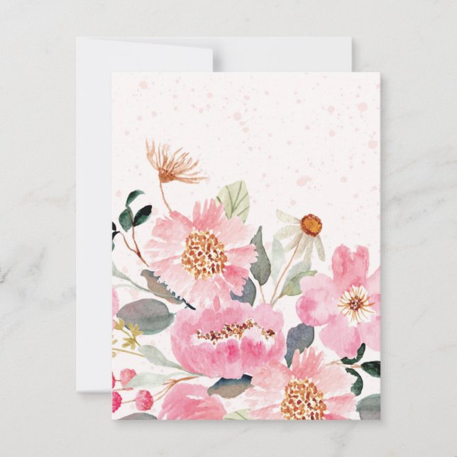 Watercolor Flowers 5 Card (Front)
