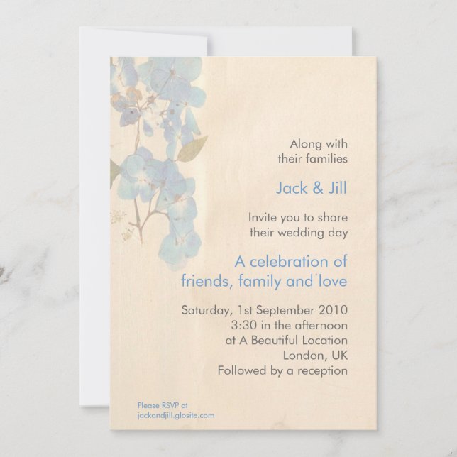 Watercolor Flowers 5x7 Invitation (Front)