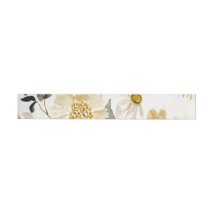 Watercolor Flowers 7 Wrap Around Label