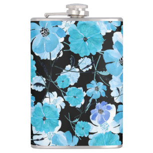 Watercolor Flowers: A Delicate Tapestry Hip Flask