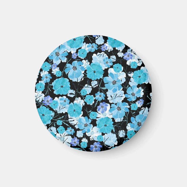 Watercolor Flowers: A Delicate Tapestry Magnet (Front)