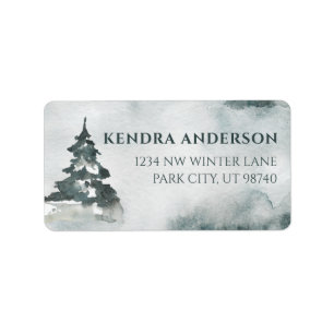 Watercolor Flowers Address Label