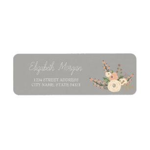 Watercolor Flowers Address Label