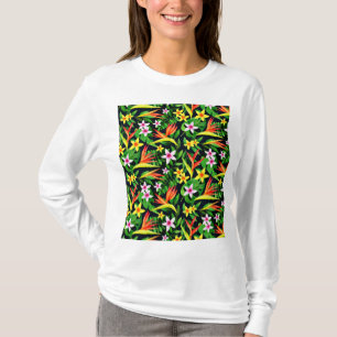 Watercolor Flowers And Fruit Floral Pattern-23768 T-Shirt
