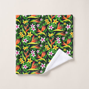 Watercolor Flowers And Fruit Floral Pattern-23768 Wash Cloth