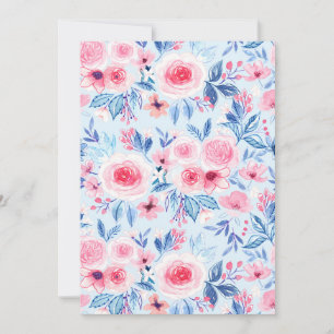 Watercolor flowers and leaves 2