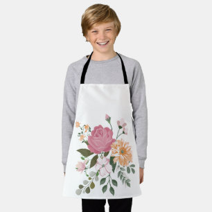 Watercolor flowers apron