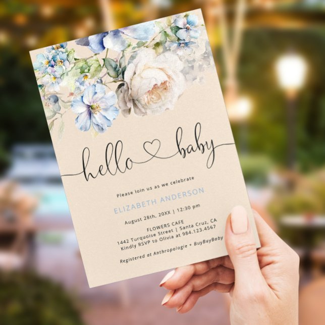 Watercolor Flowers Baby Shower Invitation (Creator Uploaded)