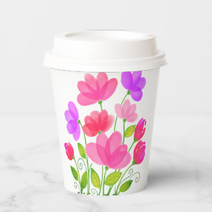 Watercolor Flowers Banquet Design-42704 Paper Cups