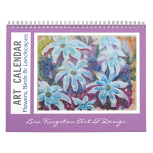 Watercolor Flowers Birds and Landscapes Calendar