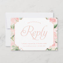 Watercolor Flowers Blush Pink