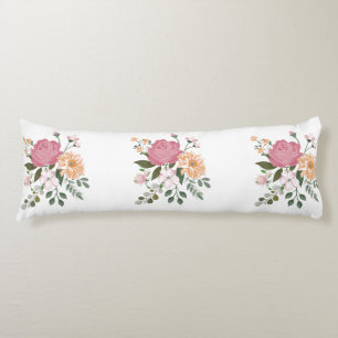 Watercolor flowers body cushion