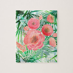 Watercolor flowers, bouquet . jigsaw puzzle