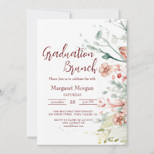 Watercolor Flowers Bridal Brunch Invitation