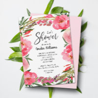 Watercolor Flowers Bridal Shower