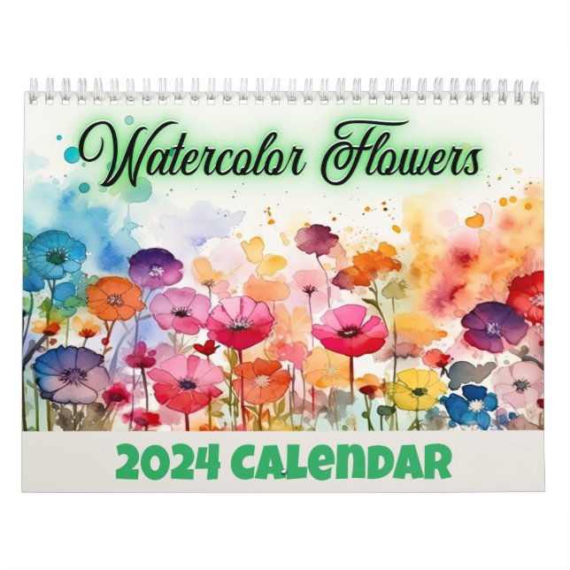 Watercolor Flowers Calendar (Cover)