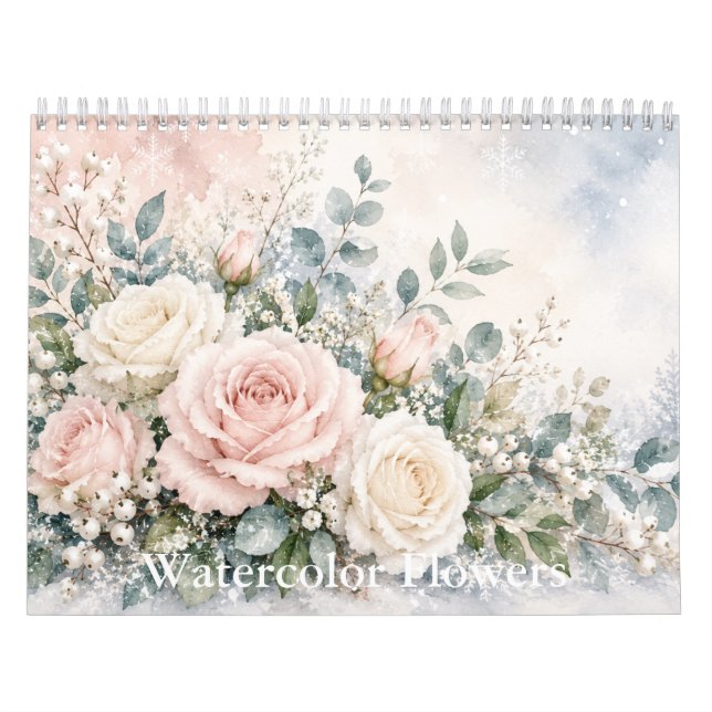 Watercolor Flowers Calendar  (Cover)