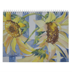 Watercolor Flowers Calendar