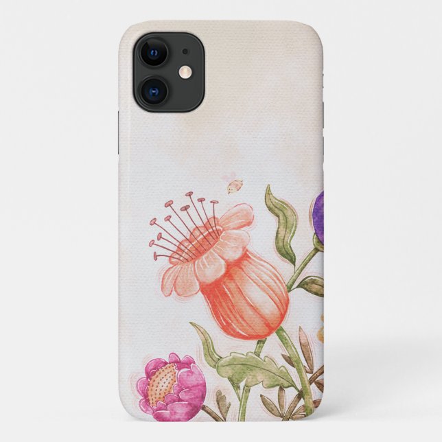 Watercolor flowers Case-Mate iPhone case (Back)