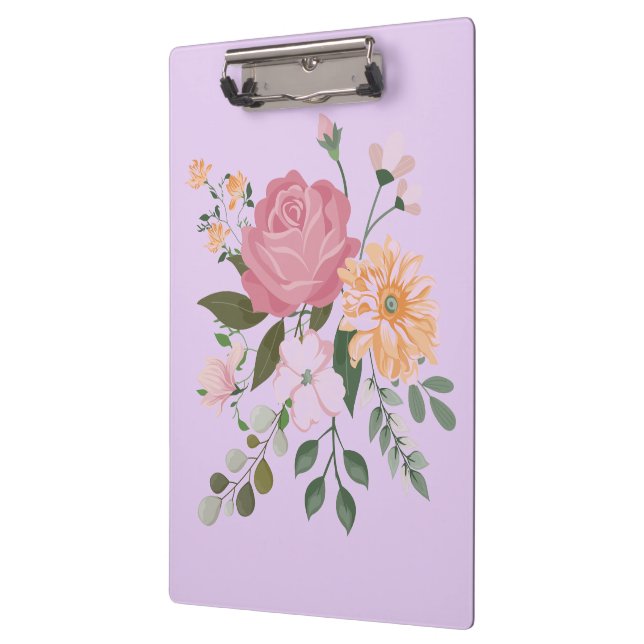 Watercolor flowers clipboard (Left)