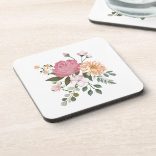 Watercolor flowers  coaster