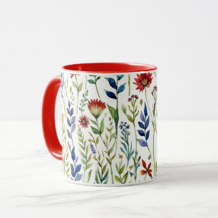 Watercolor Flowers Coffee Mug