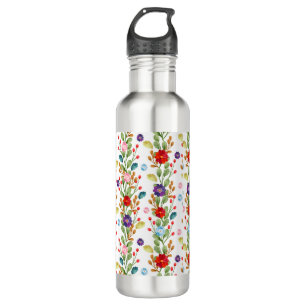 Watercolor Flowers Colourful Pattern-67488 710 Ml Water Bottle