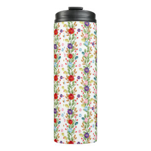 Watercolor Flowers Colourful Pattern-67488 Thermal Tumbler
