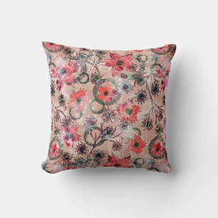 Watercolor, flowers. cushion