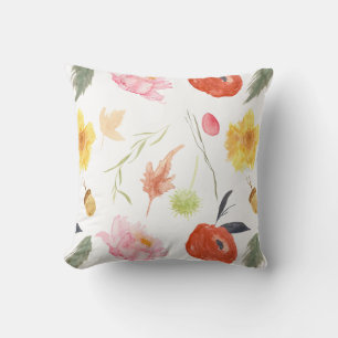 Watercolor Flowers Cushion