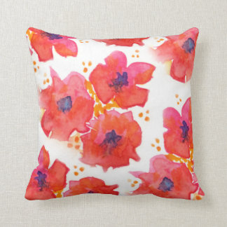 Watercolor Flowers Cushion