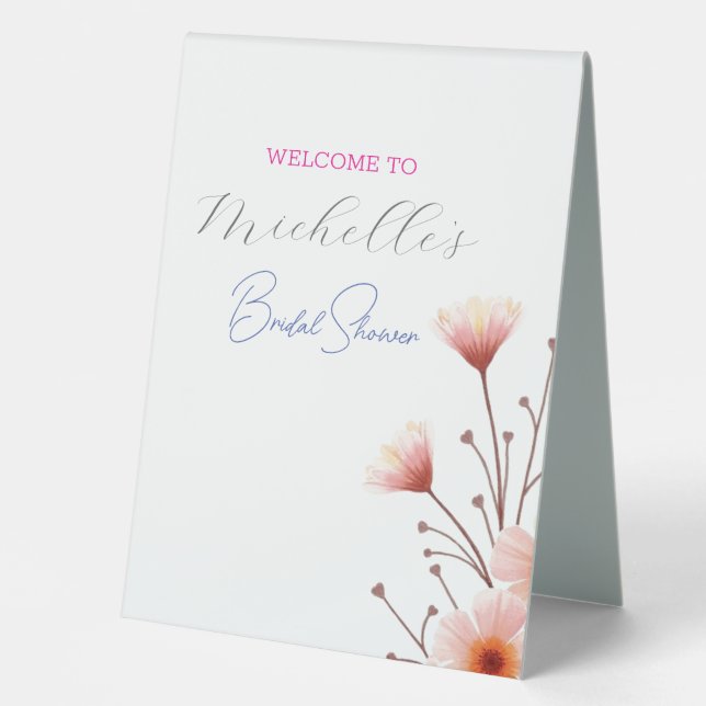 Watercolor Flowers Cute Bridal Shower  (Front)