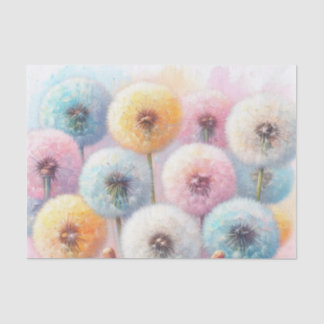 Watercolor Flowers dandelions soft pastels  Tissue Paper